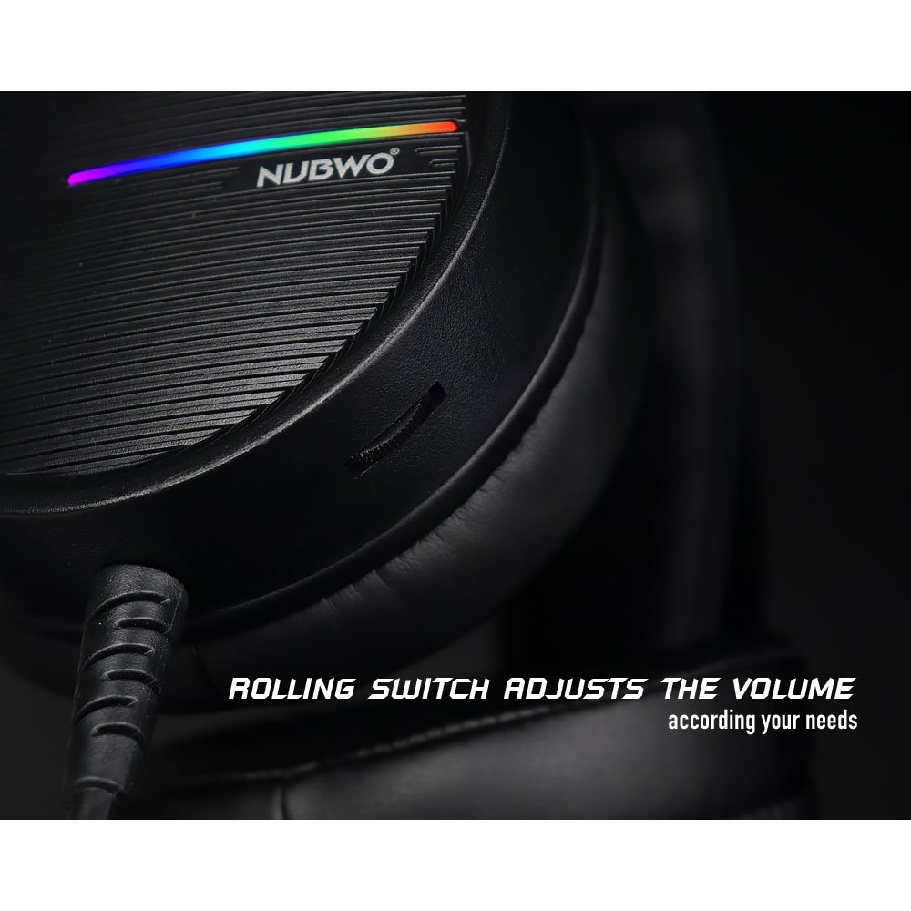 Nubwo X98 หูฟังเกมมิ่งฉแบบมีสายพร้อมไฟ LED เสียงรอบทิศทาง Gaming Headset