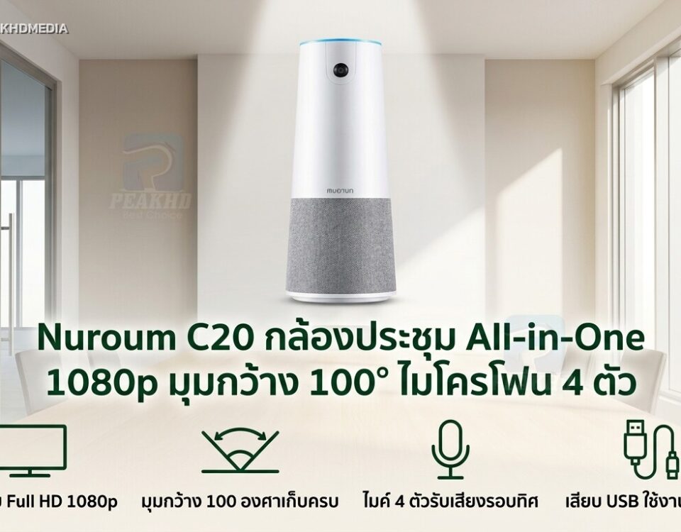 รีวิว Nuroum C20 กล้องประชุม All-in-One 1080p มุมกว้าง 100° ไมโครโฟน 4 ตัว