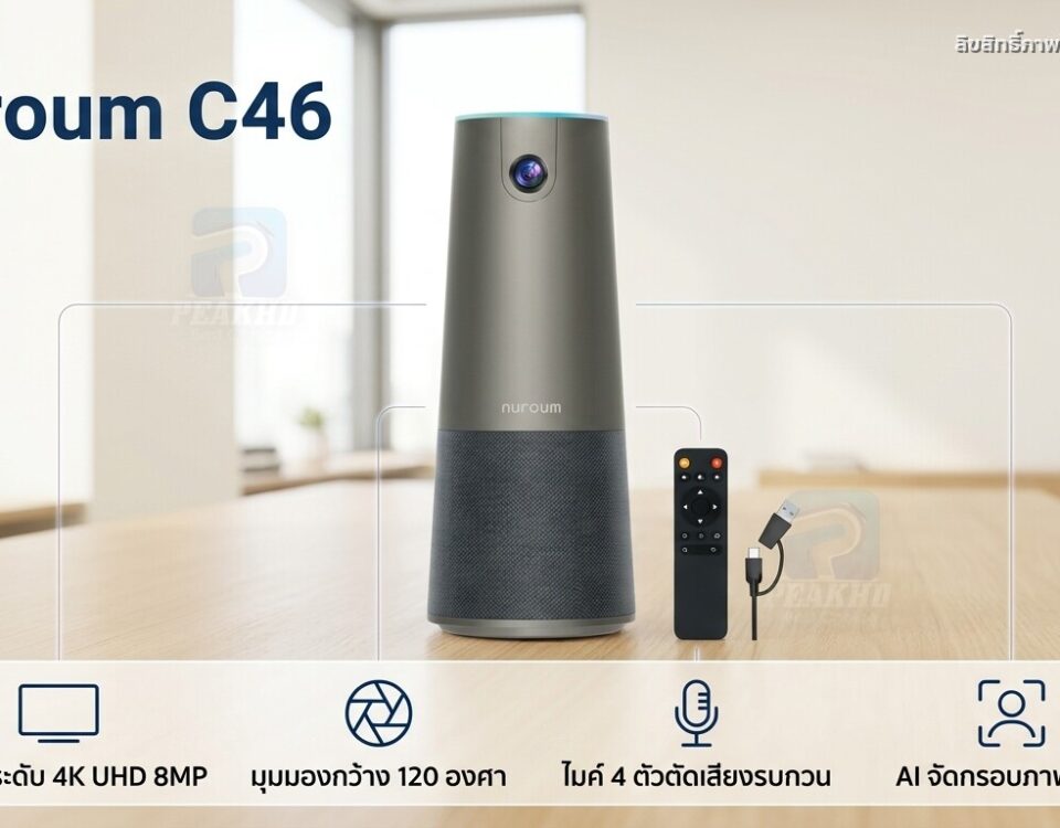 รีวิว Nuroum C46: กล้องประชุม All-in-one 4K ไมโครโฟน+ลำโพงในตัว