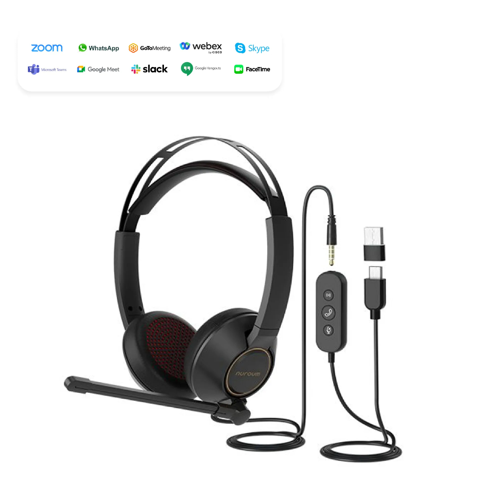 Nuroum HP11DU Business Headset for Hybrid Work