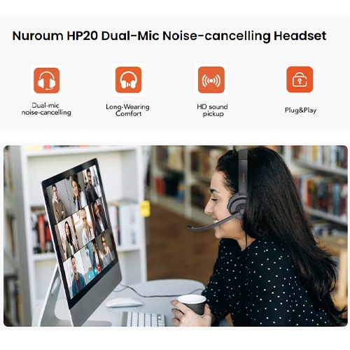 NUROUM HP20 USB HEADSET หูฟังพร้อมไมค์
