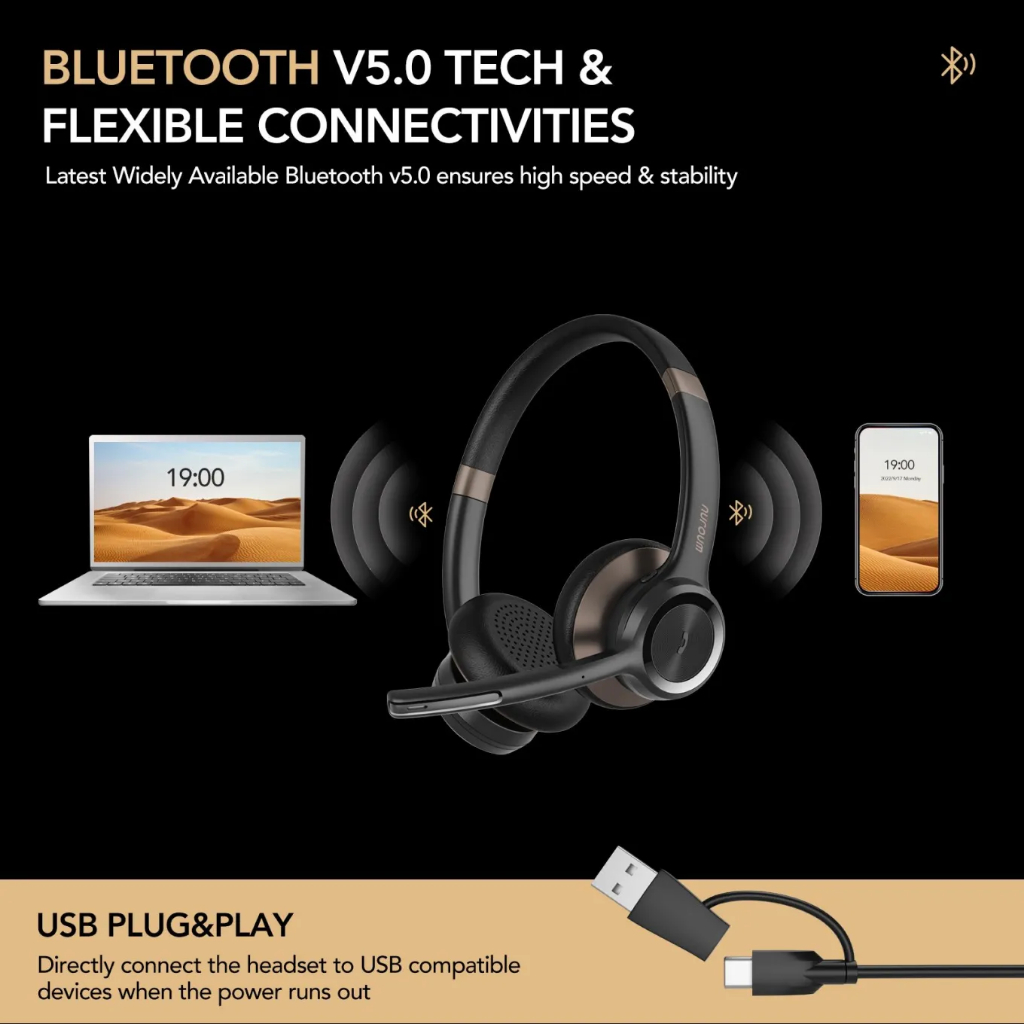 Nuroum HP30 Wireless Bluetooth Headset หูฟัง Bluetooth 5.0