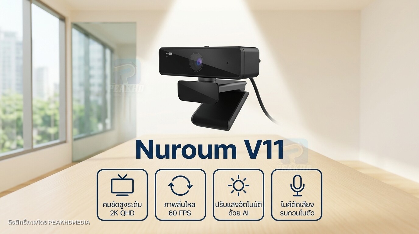 รีวิว Nuroum V11: เว็บแคม 2K AI โฟกัสอัตโนมัติ สำหรับทำงาน/ประชุม
