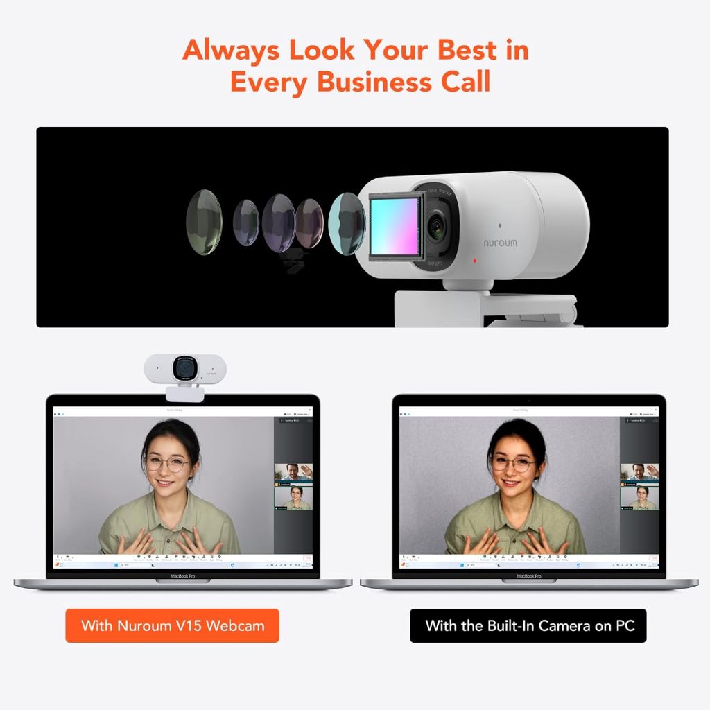 Nuroum V15-AF 2K Image Webcam For Streaming กล้องเว็บแคม Video 1080p