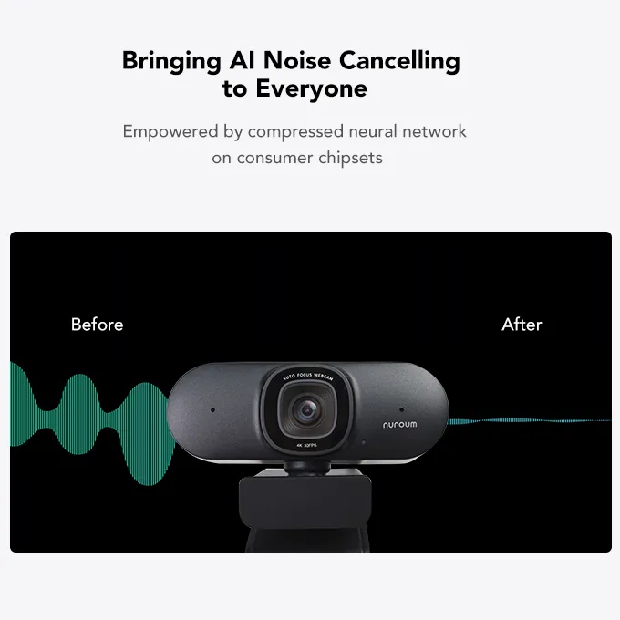 Nuroum V32-AF 4K Webcam For Streaming กล้องเว็บแคมสำหรับสตรีมมิ่งและการทำงาน