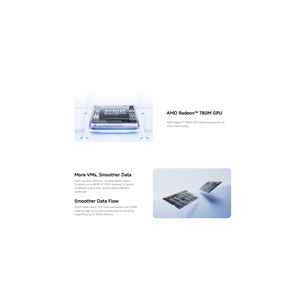 MINISFORUM N5 AIR, AMD RYZEN 7 H255, 16GB+64GB OS MINICLOUD