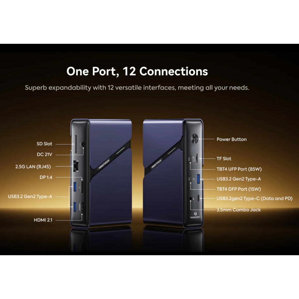 (Official)MINISFORUM TB4-01 12 in 1 Thunderbolt™ 4 Dock