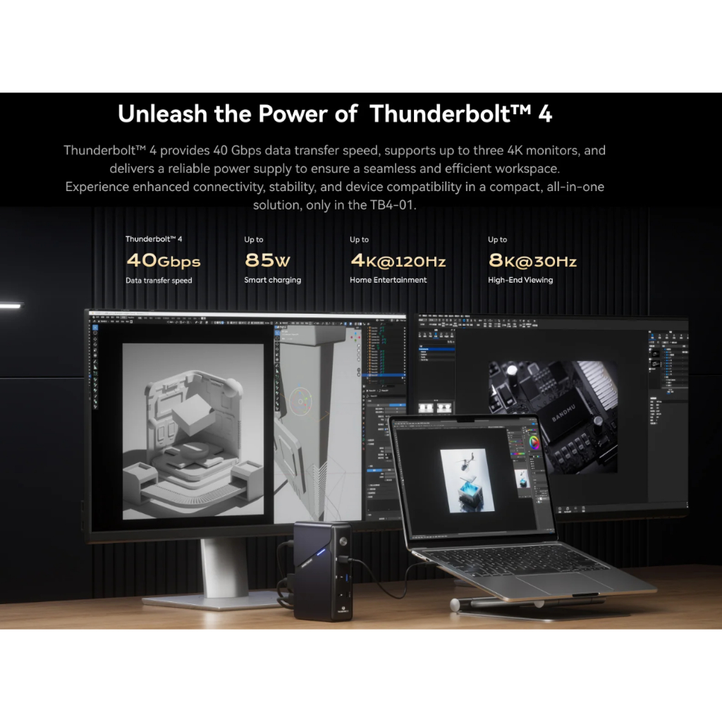 (Official)MINISFORUM TB4-01 12 in 1 Thunderbolt™ 4 Dock