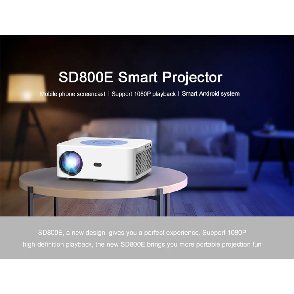OWLENZ 800E Android โปรเจคเตอร์ ภาพ Native 1080P รองรับ Input 4K สว่างสูง 550 ANSI Lumens Auto Focus