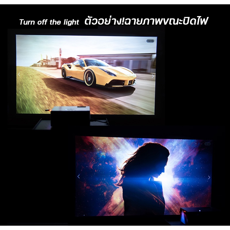 โปรเจคเตอร์ OWLENZ SD250S FullHD PROJECTOR ลำโพงในตัว + แสง 5000lumens และ Android 9.0