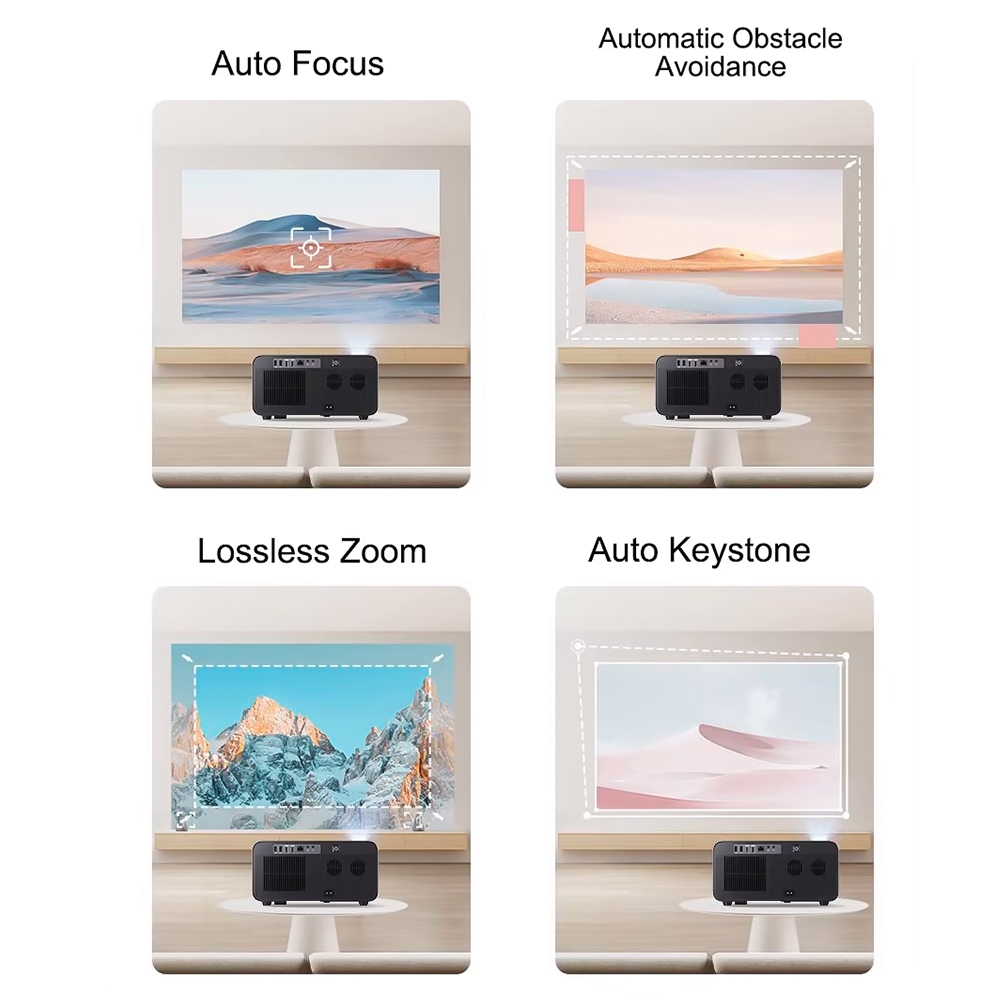 OWLENZ x CLOUD-D SD1200 ใหม่2025 โปรเจคเตอร์ 1600 ANSI Lumens ระบบ Android 13.0 Auto Focus+Keystone