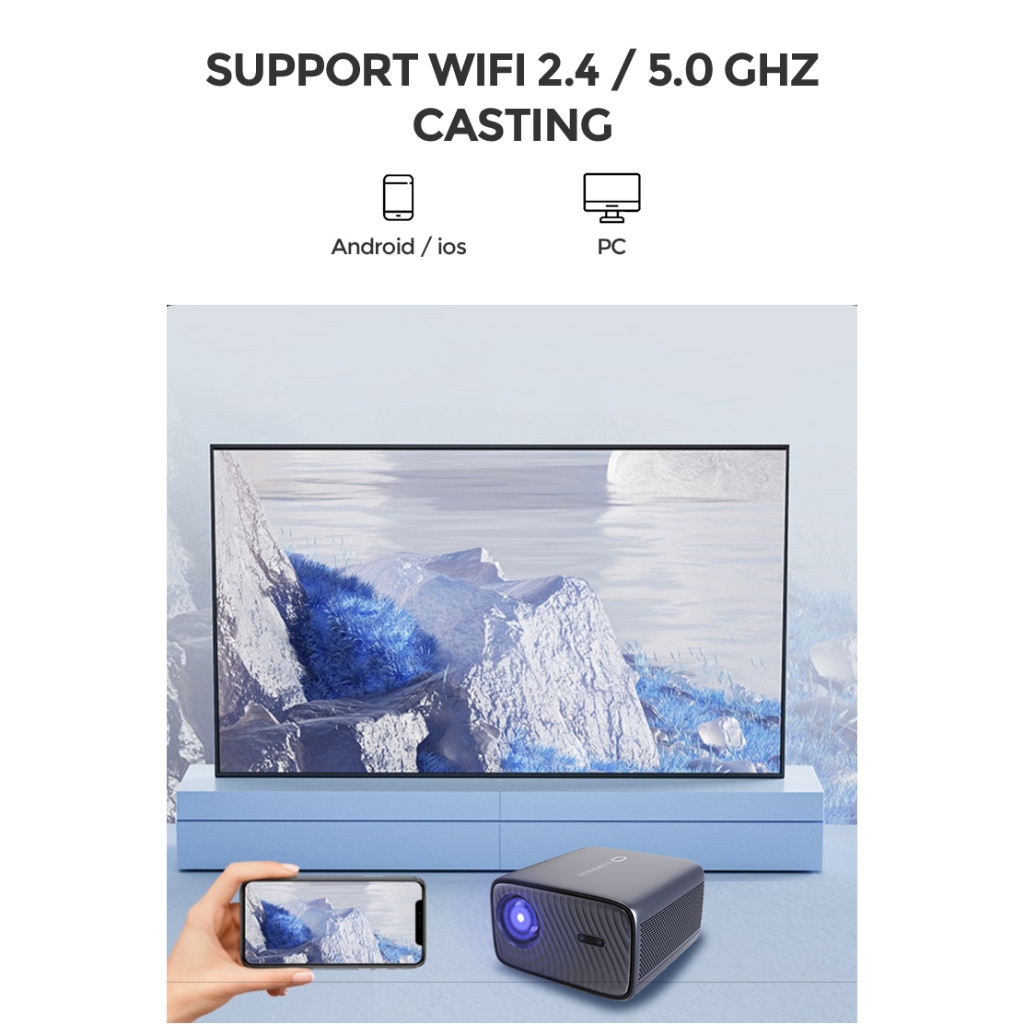 โปรเจคเตอร์ OWLENZ X Cloud-D Z1 ภาพ 4K แท้ Real-Native 4K แท้ สว่าง 1200 ANSI Ram 2GB/16GB