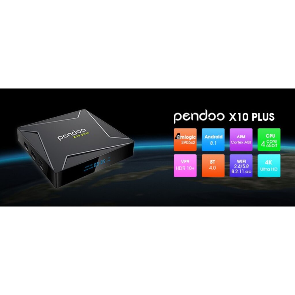 PENDOO X10 PLUS RAM 4GB / ROM32 GB Android 8.1 NEW 2020! กล่องแอนดรอยรุ่นใหม่จาก PENDOO
