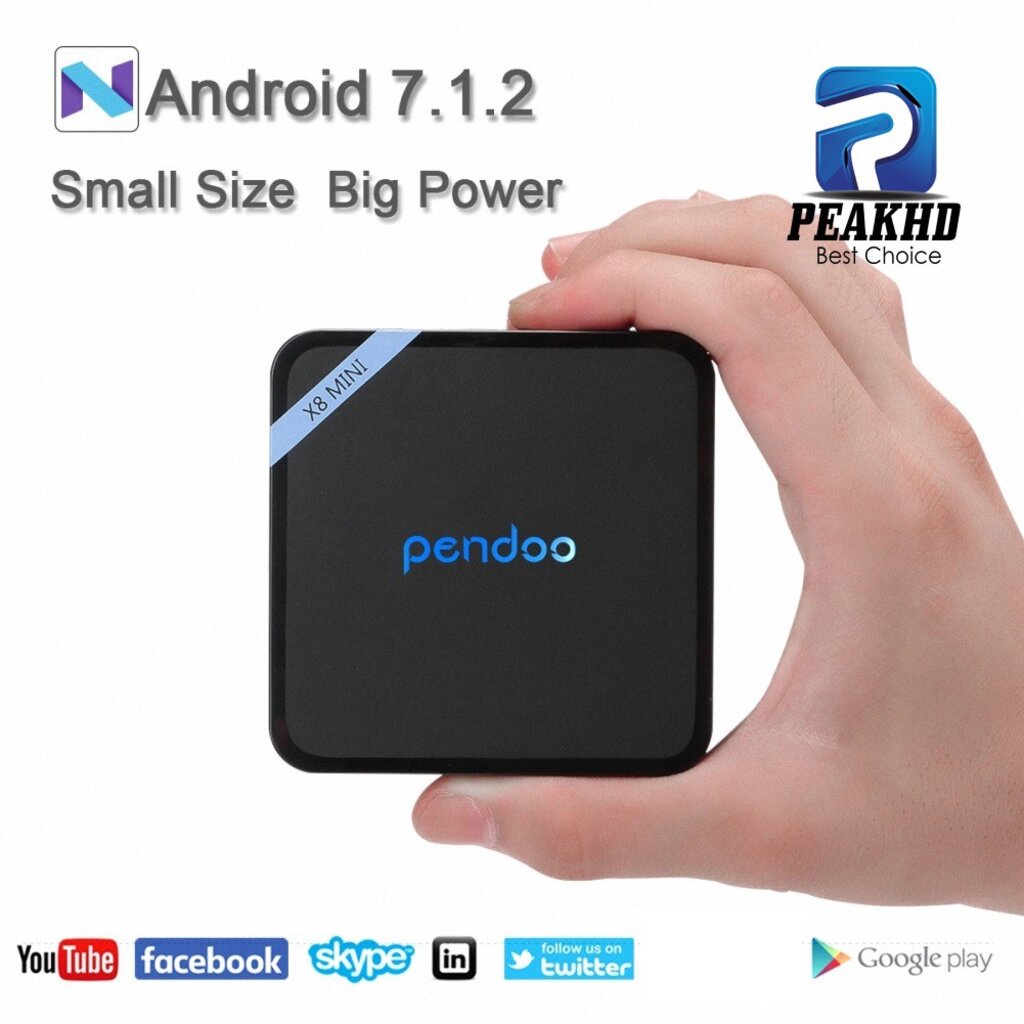 PENDOO X8 Mini Chipset S905W Android 7.0 Ram2GB/16GB เสถียร เล่นเว็บ Youtube กล่อง Android box ปี 2020 มีใบอนุ