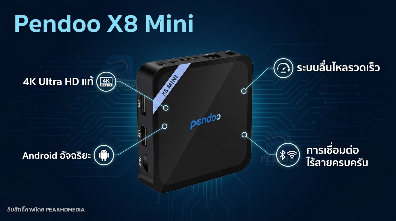 รีวิว Pendoo X8 Mini: กล่อง Android TV จิ๋ว Amlogic S905W ขนาดเล็ก ราคาคุ้ม