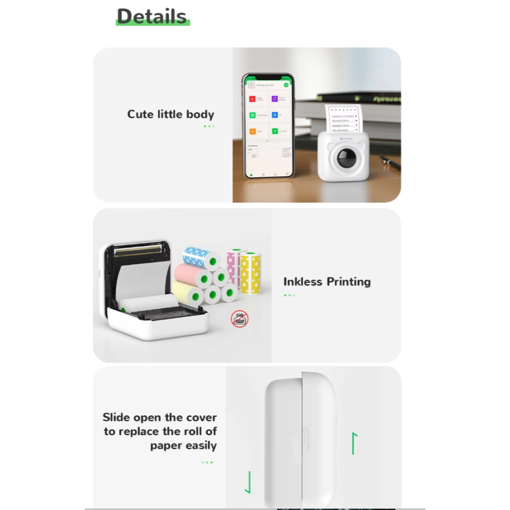 Peripage C6 Portable เครื่องปริ้นพกพาไร้สาย