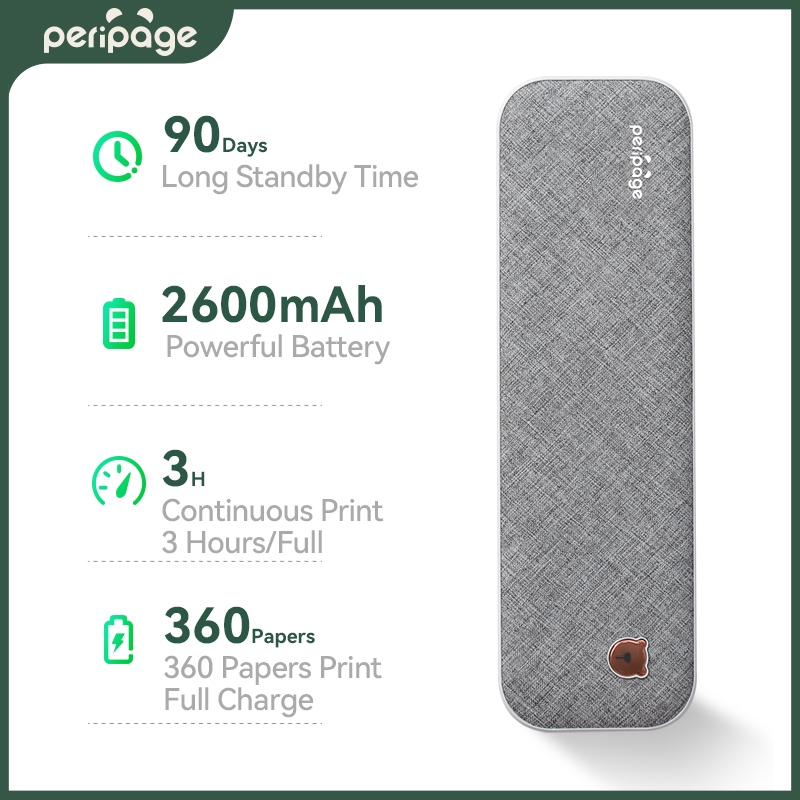 Peripage Mini A40 or A4 Printer เครื่องปริ้นพกพาไร้สาย