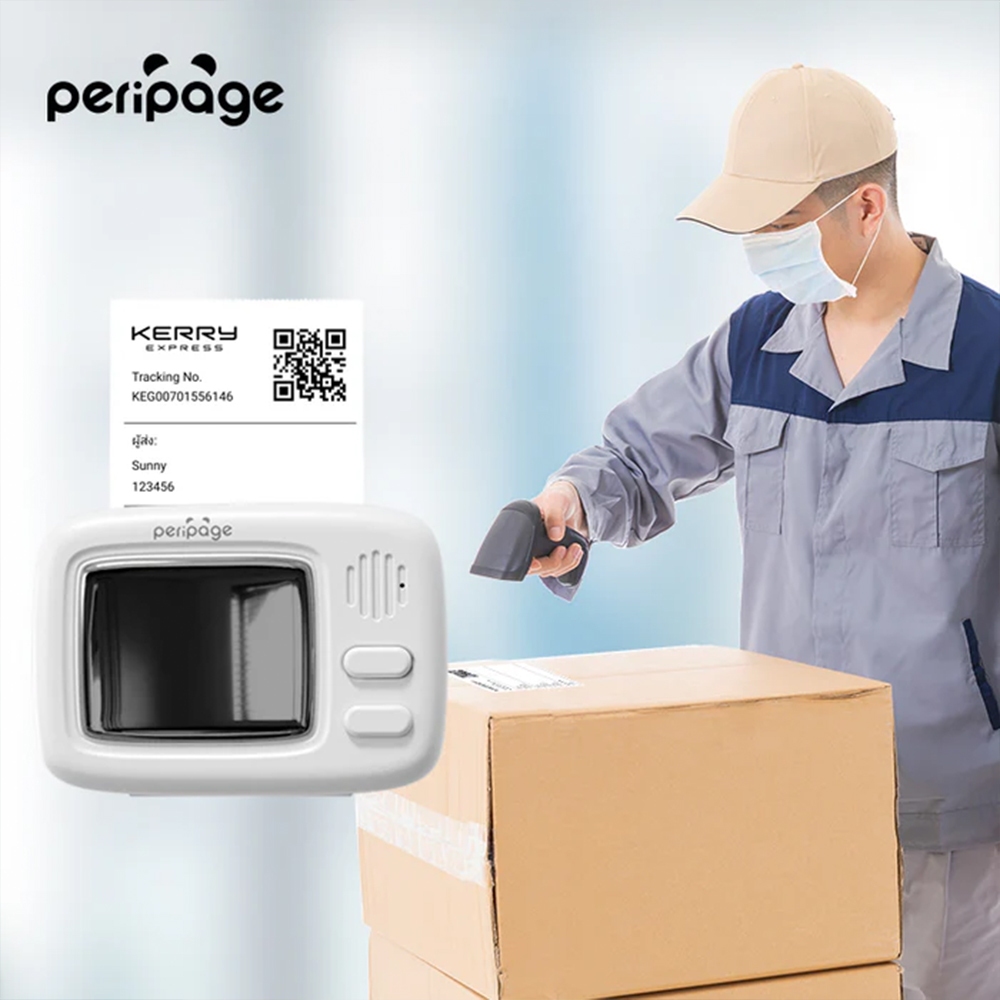 Peripage Mini Printer A2 รุ่นใหม่ล่าสุด เครื่องปริ้นพกพาไร้สาย เชื่อมต่อมือถือได้