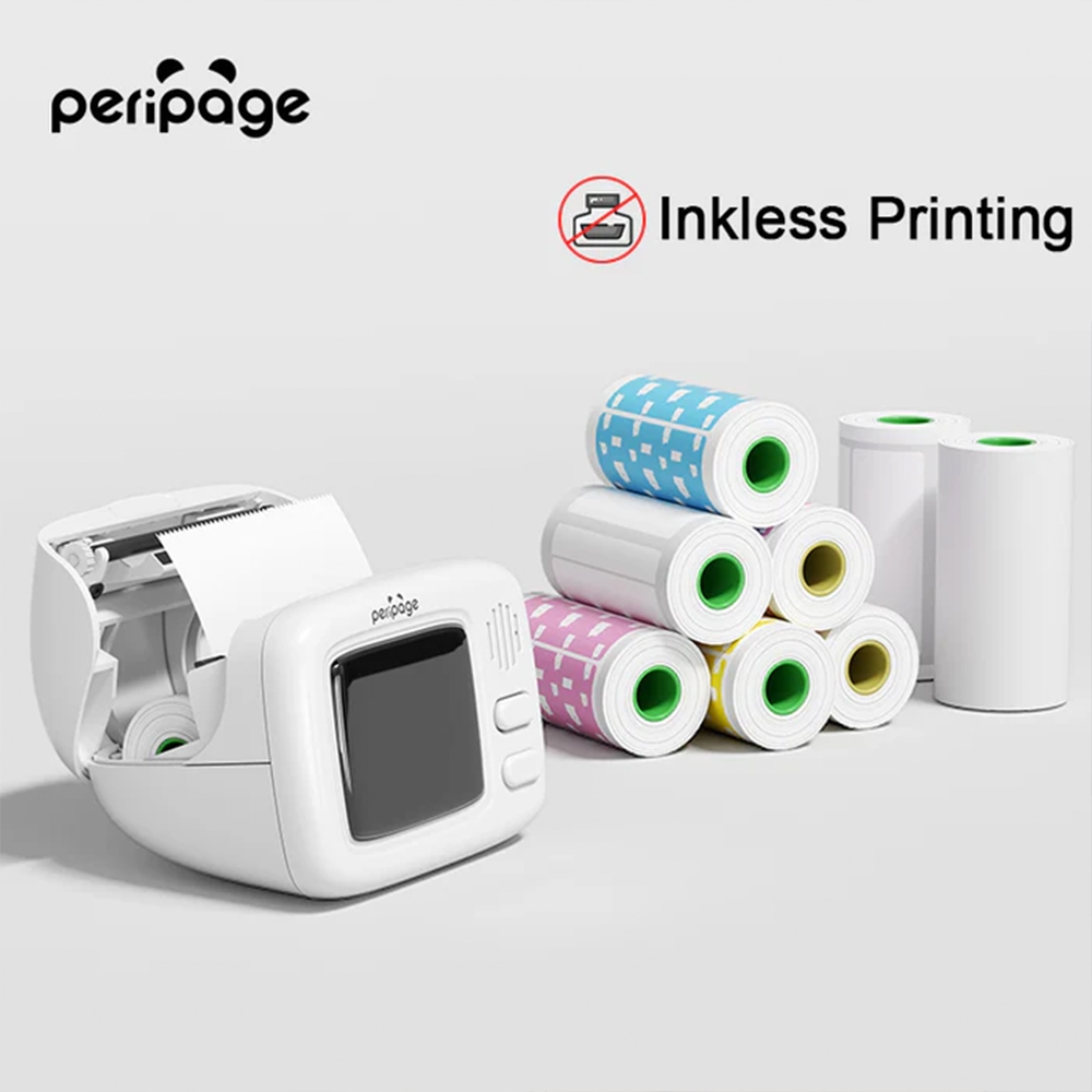 Peripage Mini Printer A2 รุ่นใหม่ล่าสุด เครื่องปริ้นพกพาไร้สาย เชื่อมต่อมือถือได้