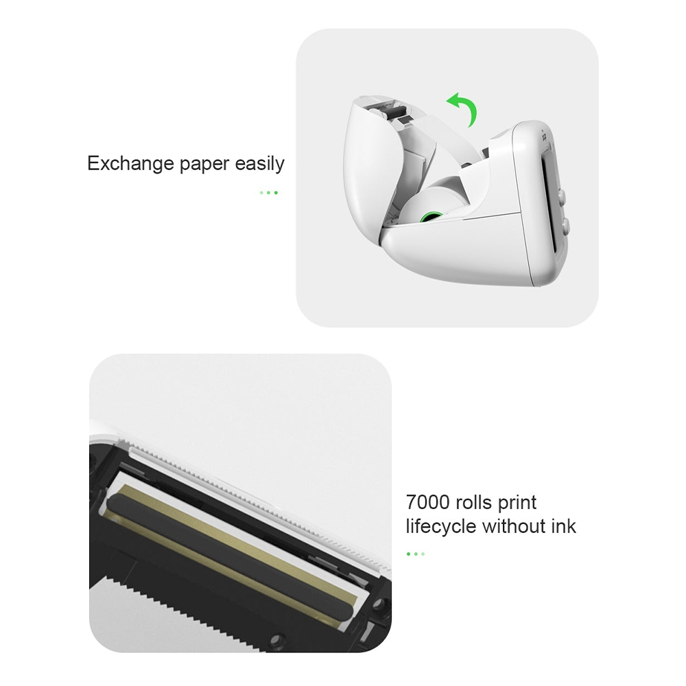 Peripage Mini Printer A2 รุ่นใหม่ล่าสุด เครื่องปริ้นพกพาไร้สาย เชื่อมต่อมือถือได้