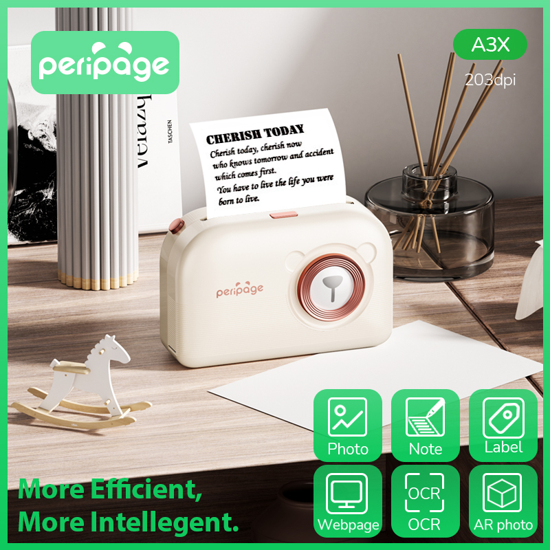 Peripage Mini Printer A3X เครื่องปริ้นพกพาไร้สาย