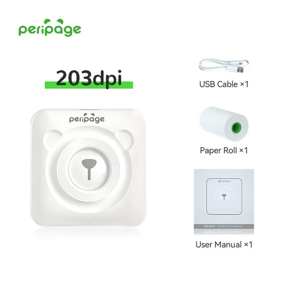 Peripage Mini Printer A6 เครื่องปริ้นพกพาไร้สาย