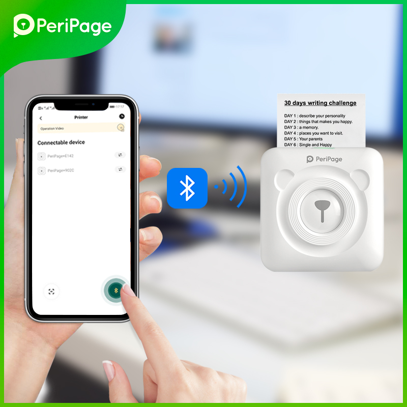 Peripage Mini Printer A6 เครื่องปริ้นพกพาไร้สาย