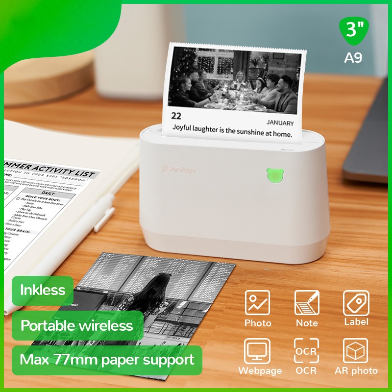 Peripage Mini Printer A9 เครื่องปริ้นพกพาไร้สาย