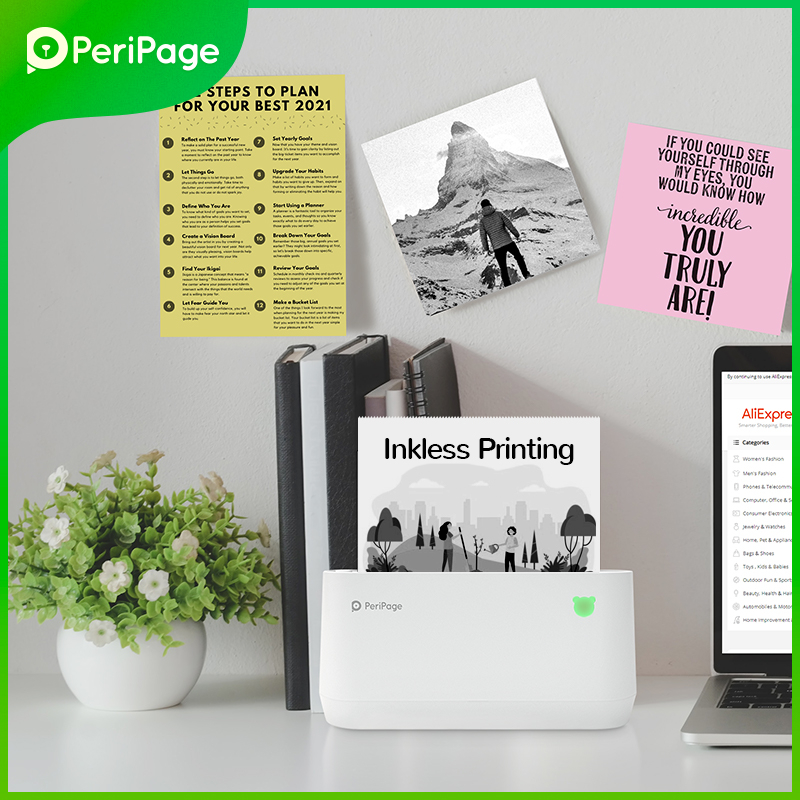 Peripage Mini Printer A9 MAX เครื่องปริ้นพกพาไร้สาย