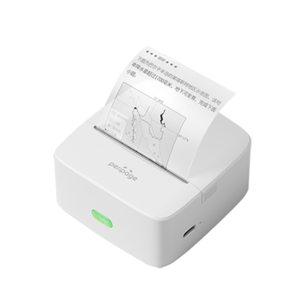 Peripage Mini Printer P21 รุ่นใหม่ เครื่องปริ้นพกพาไร้สาย ไร้หมึก มีแอพ บลูทูธเชื่อมต่อมือถือได้