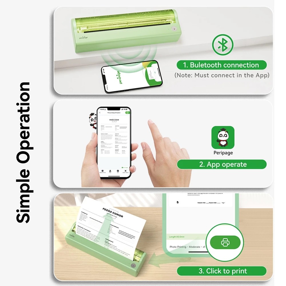 Peripage P80 Portable เครื่องปริ้นพกพาไร้สาย