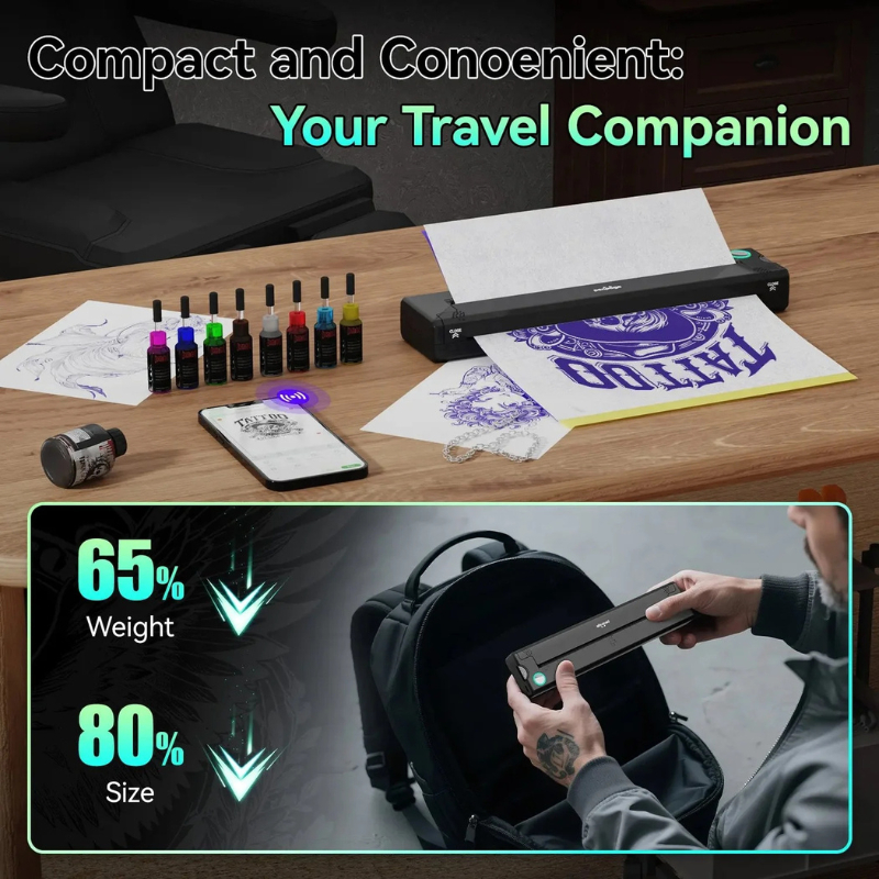 Peripage Printer P90 Tattoo Printer เครื่องปริ้นพกพาไร้สายและแทชทู