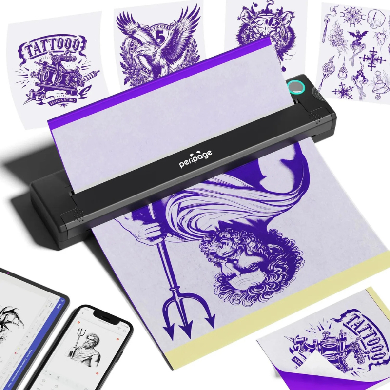 Peripage Printer P90 Tattoo Printer เครื่องปริ้นพกพาไร้สายและแทชทู