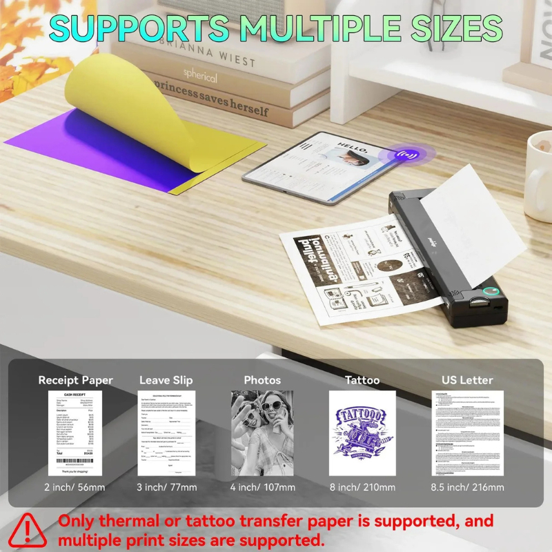 Peripage Printer P90 Tattoo Printer เครื่องปริ้นพกพาไร้สายและแทชทู