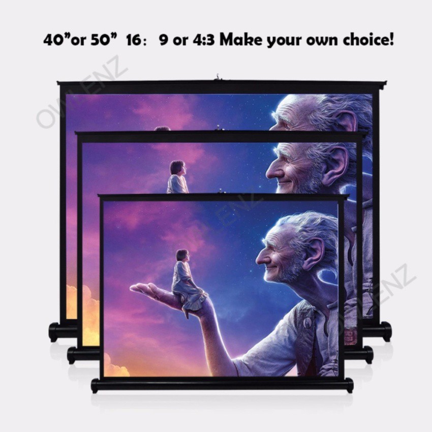 จอโปรเจคเตอร์ ขนาด 50" สัดส่วน 16:9 PEAKHD