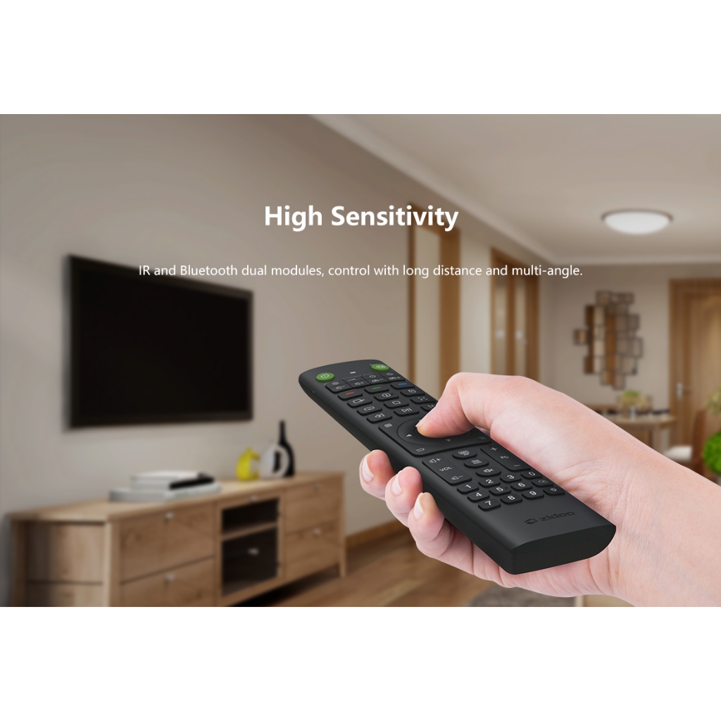 Remote control V12 for ZIDOO MEDIA PLAYER แบบ IR remote + Bluetooth