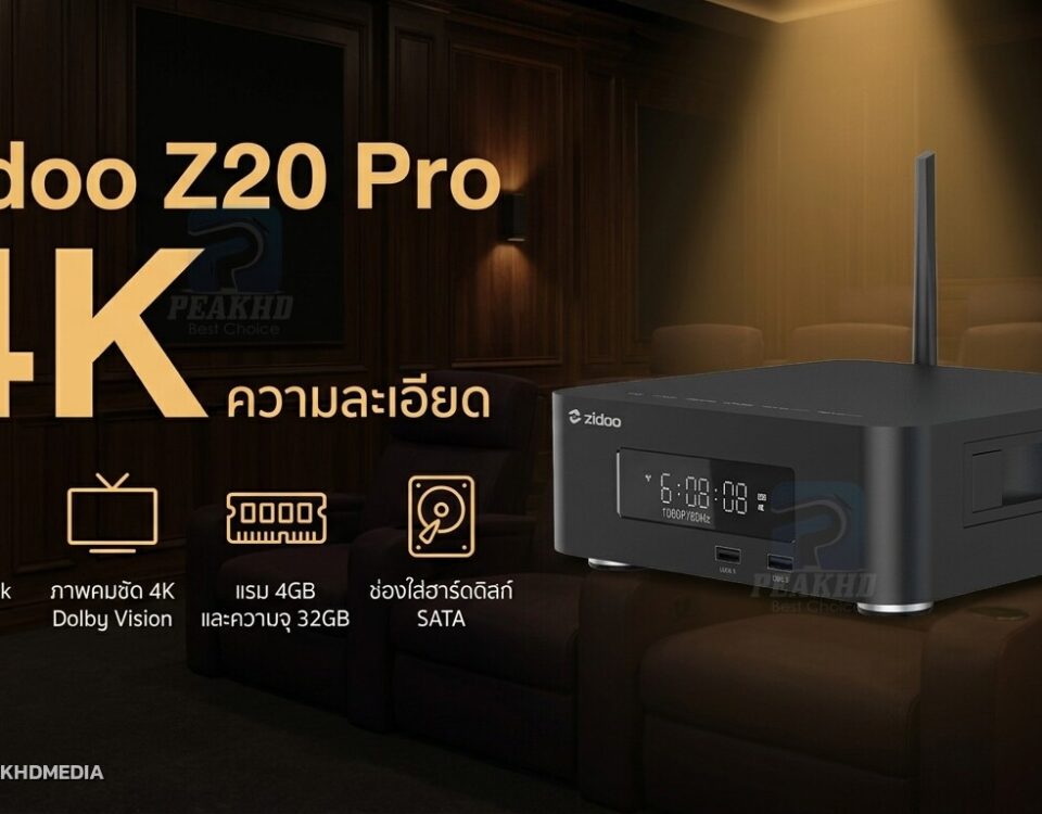 รีวิว Zidoo Z20 Pro: Realtek RTD1619BPD + HDD Bay — สเปก การเล่นไฟล์ 4K