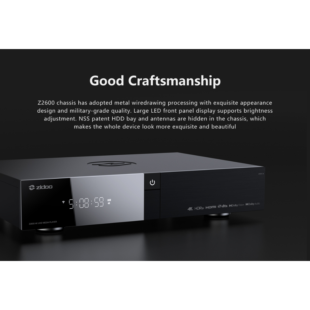 Zidoo Z2600 เครื่องเล่นไฟล์หนัง Media player REALTEK 1619 BDP Ram 4GB Rom 32GB