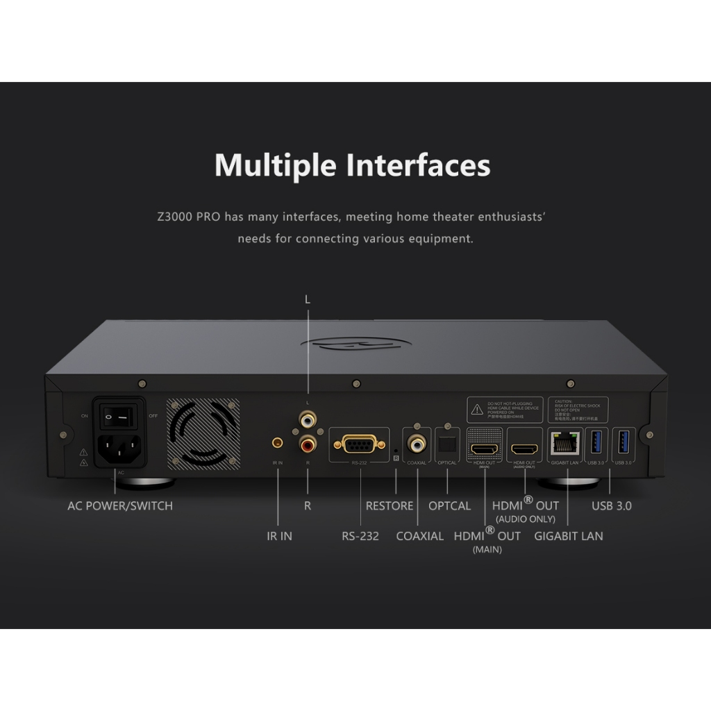 Zidoo Z3000 Pro ใหม่เครื่องเล่น 8K Media player New Amlogic S928X-K 64-bit RAM 8GB+64GB Android 11 OS