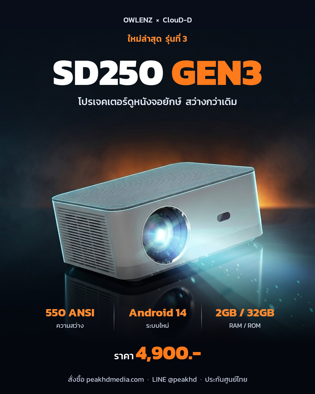 โปสเตอร์ SD250 Gen3 ราคา 4,900 บาท